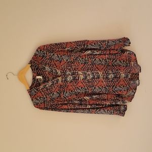 Anthropologie Pilcro Leilani Tunic Buttondown Blouse